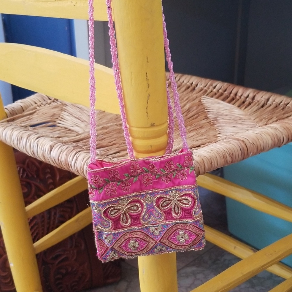 Tiny pink Boho Purse